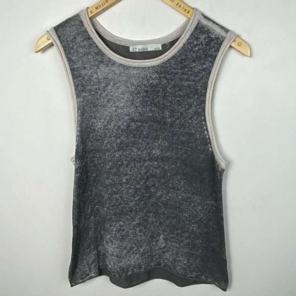Revolve 27 Miles Malibu Karolina Muslce Tank Top Revolve Grey Tie Dye Size Small - Picture 6 of 9